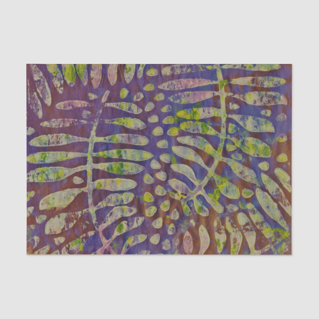 Gelli Print Stift Abstrakte Kunst Seidenpapier (Vorderseite)