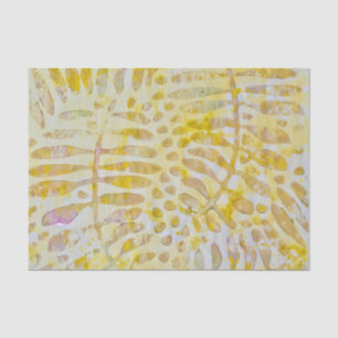 Gelli Printed Golden Blätter Seidenpapier