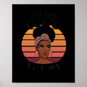 Gelocktes Haar schwarze Königin Afro Frau Melanin Poster