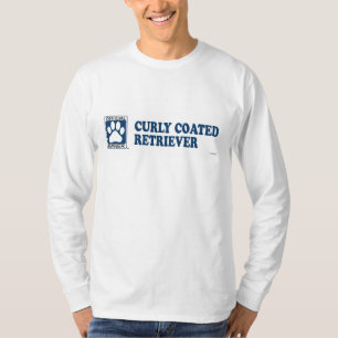 Gelocktes überzogenes Retriever-Blau T-Shirt