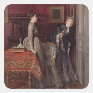 Gelöscht (Öl auf Tafel) Quadratischer Aufkleber