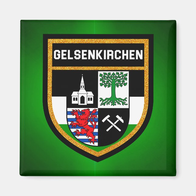 Gelsenkirchen-Flag Magnet (Vorne)
