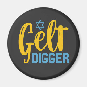 Gelt Digger Funny Hanukkah Gelt Coin Jüdisches Ges Magnet