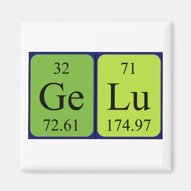 Gelu-Periodenmagnet Magnet (Vorne)