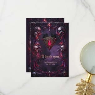 Gelübde jenseits des Schleiers – Gothic Hochzeit Dankeskarte
