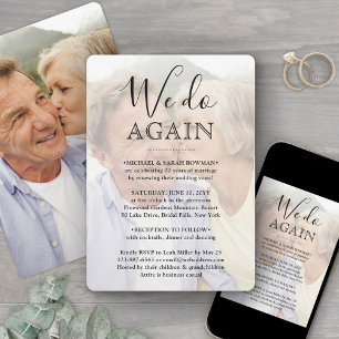 Gelübdeerneuerung 2 Foto-Overlay Wir heiraten erne Einladung