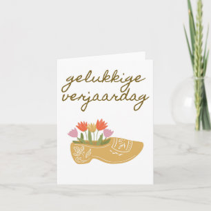 Gelukkige verjaardag, Dutch happy birthday Karte