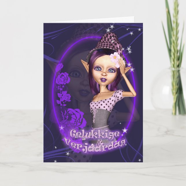Gelukkige Verjaardag, Flamen - niederländisches Karte (Vorderseite)