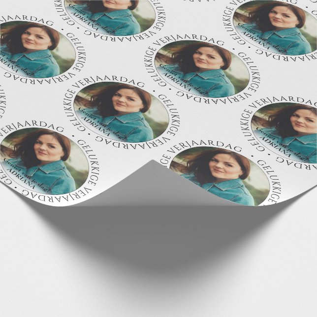 Gelukkige verjaardag geschenkpapier (Ecke)