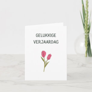 Gelukkige verjaardag, holländischer Geburtstag Karte