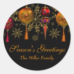 Gem Bauble Festive Season's Greetings Sticker