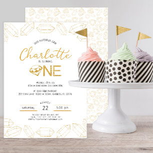 Gem Birthday Einladung zum Umdrehen eines Mädchens