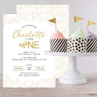 Gem Birthday Einladung zum Umdrehen eines Mädchens