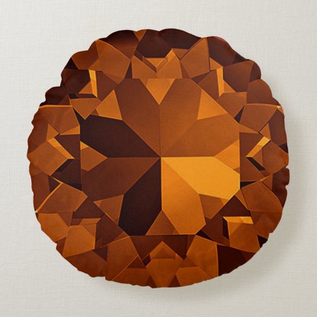 Gem Design Rundes Kissen (Vorderseite)