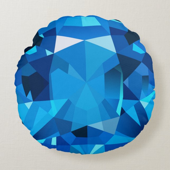 Gem Design Rundes Kissen (Vorderseite)