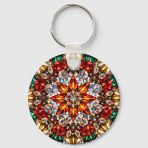 Gem Kaleidoscope Mandala – Sparkling Keychain Schlüsselanhänger
