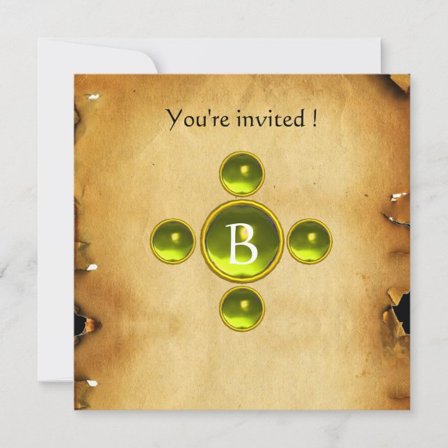 Gem Kreuz 1. Heilige Kommune / Gelbfärbung Einladung (Vorderseite)