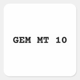 Gem Mint 10 weiß Quadratischer Aufkleber