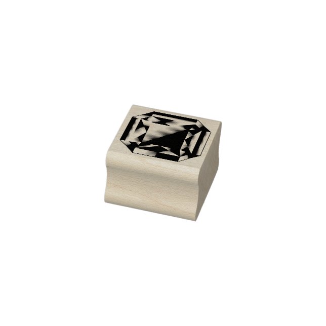 Gem - Octagonal Faceted Gemstone Jewel Gummistempel (Stempel)
