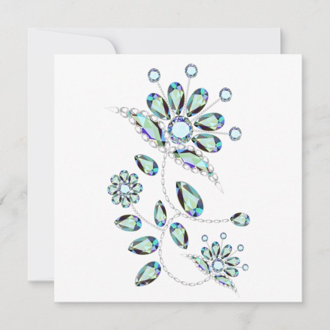 Gem Stone Gold Filigree Flachkarten (Vorderseite)