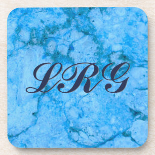 Gem Stone Muster, Blue Granite Beverage Coaster Getränkeuntersetzer