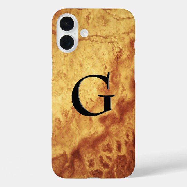 Gem Stone Muster, Gold Tiger Eye & Black Onyx Case-Mate iPhone Hülle (Rückseite)