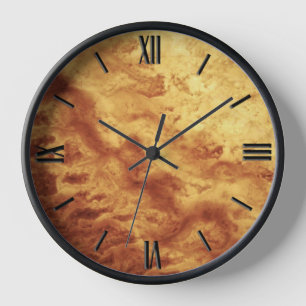 Gem Stone Muster, Gold und braunes Tiger Auge Uhr