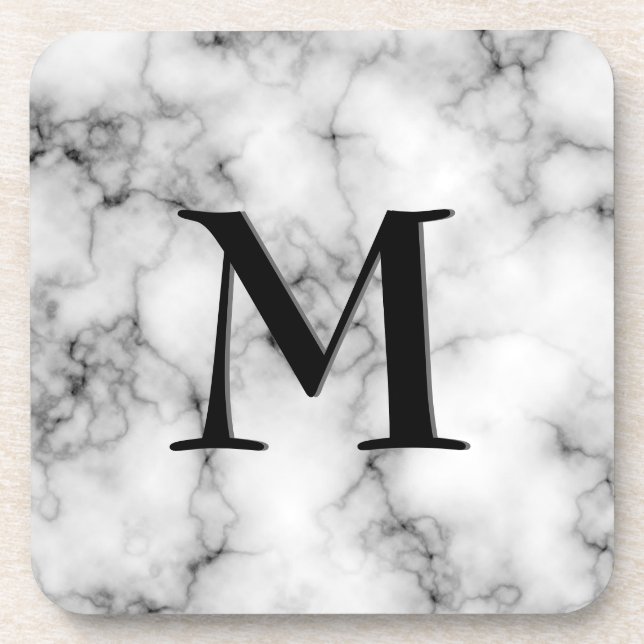 Gem Stone Pattern, grau/graue Marmorplatte und sch Getränkeuntersetzer (Vorderseite)