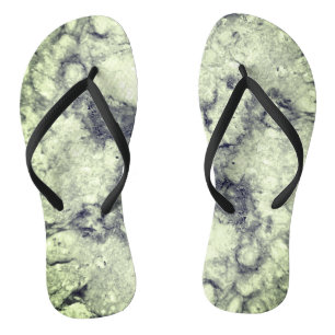 Gem Stone Pattern, Graue/graue und schwarze Marmor Flip Flops