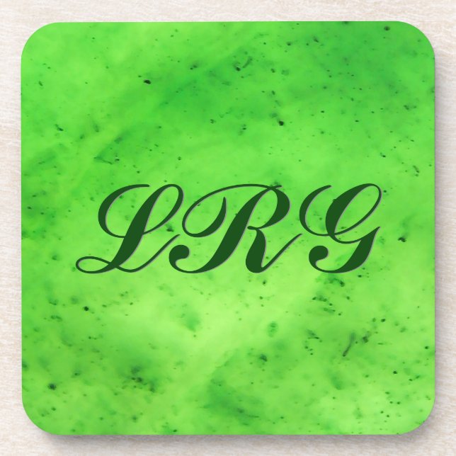Gem Stone Pattern, Limettengrüne Jade Getränkeküst Getränkeuntersetzer (Vorderseite)