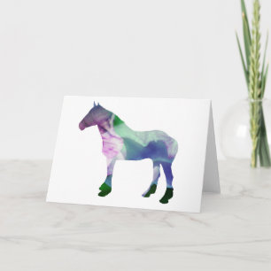 Gem Tone Horse Blank Note Card Karte