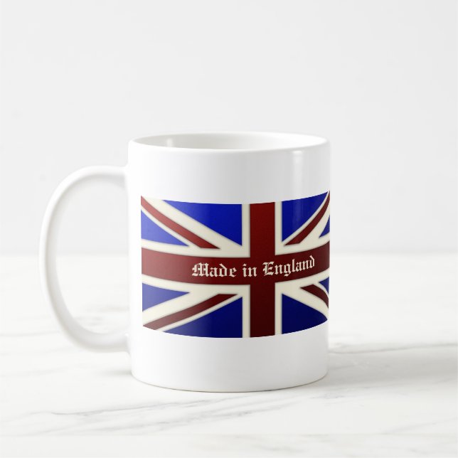 Gemacht Gewerkschafts-Jack-Flagge Englands in der Tasse (Links)