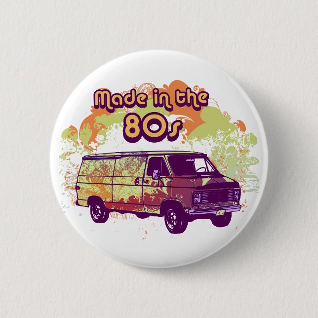 Gemacht im 80er button (Vorderseite)