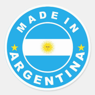 gemacht im Argentinien-Landesflaggeaufkleber Runder Aufkleber