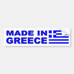Gemacht im Griechenland-Autoabziehbild mit Autoaufkleber
