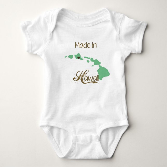 Gemacht im Hawaii-Baby-Shirt Baby Strampler (Vorderseite)