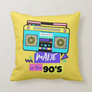 Gemacht im Neunzigerjahre lustigen nostalgischen Kissen
