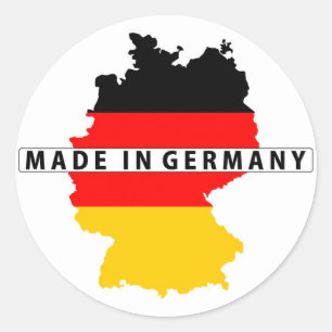 gemacht im runder aufkleber