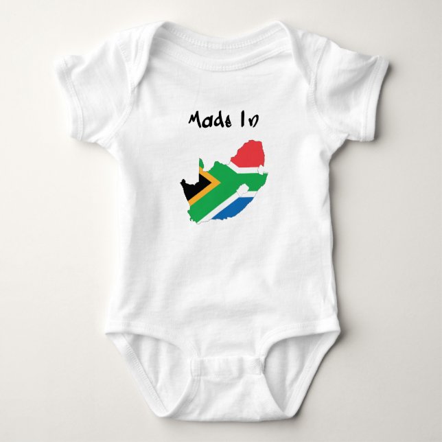Gemacht im Südafrika-Babybodysuit Baby Strampler (Vorderseite)