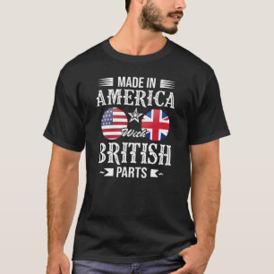 Gemacht in Amerika mit Briten-Teile T - Shirt