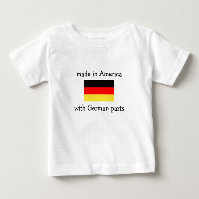 gemacht in Amerika mit deutschen Teilen Baby T-shirt (Vorderseite)