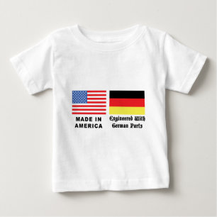 Gemacht in Amerika mit deutschen Teilen Baby T-shirt