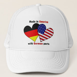 gemacht in Amerika mit deutschen Teilen Truckerkappe