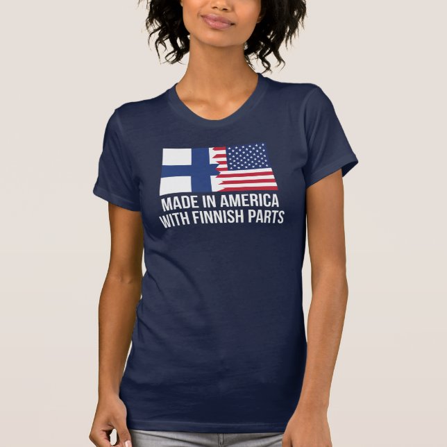 Gemacht in Amerika mit finnischen Teilen T-Shirt (Vorderseite)
