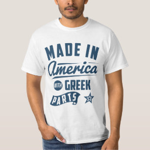 Gemacht in Amerika mit griechischen Teilen T-Shirt