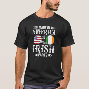 Gemacht in Amerika mit Iren zerteilt T - Shirt
