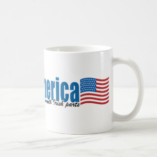Gemacht in Amerika mit irischen Teilen Kaffeetasse