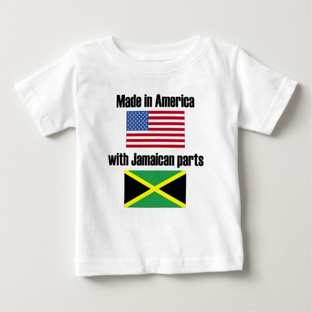 Gemacht in Amerika mit jamaikanischen Teilen Baby T-shirt (Vorderseite)