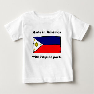 Gemacht in Amerika mit philippinischen Teilen Baby T-shirt