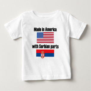 Gemacht in Amerika mit serbischen Teilen Baby T-shirt